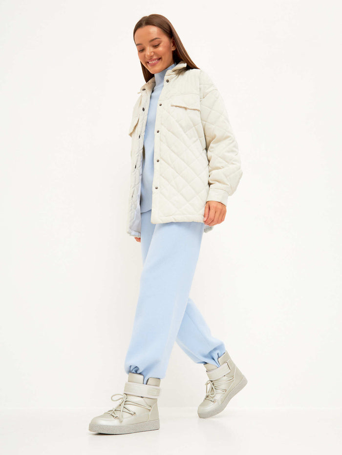 Padded Winter Boots – Pearl Grey