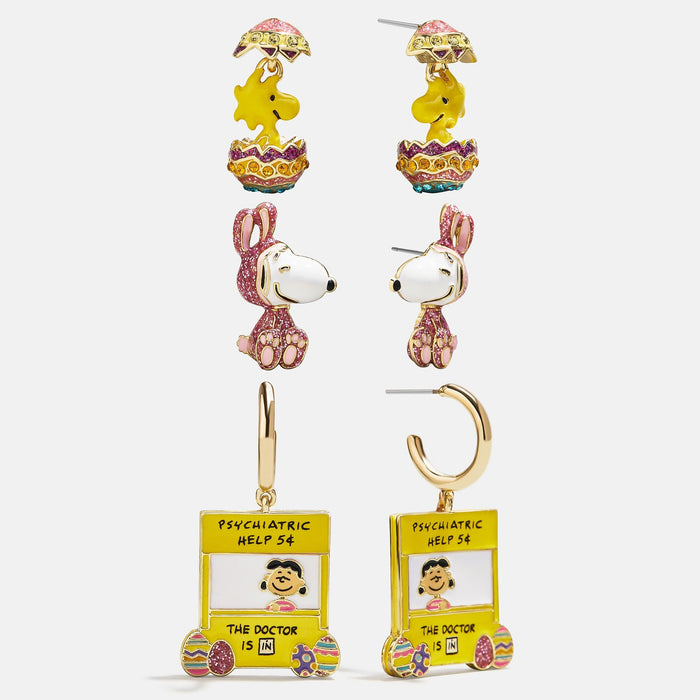 Peanuts Easter Earring Set - Yellow