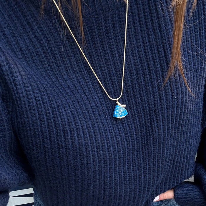 Peanuts Snoopy Puffer Jacket Necklace - Blue