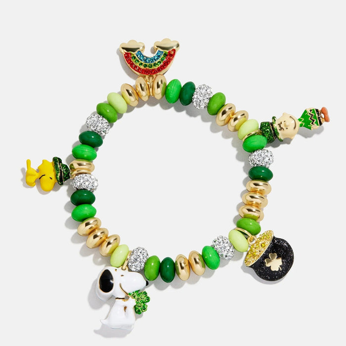 Peanuts St. Patrick’s Day Charm Bracelet - Green/Gold