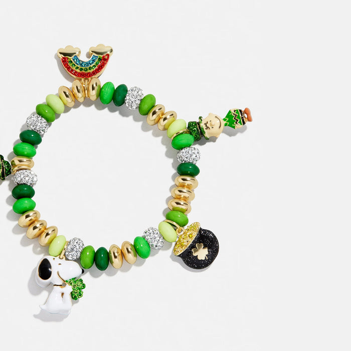 Peanuts St. Patrick’s Day Charm Bracelet - Green/Gold