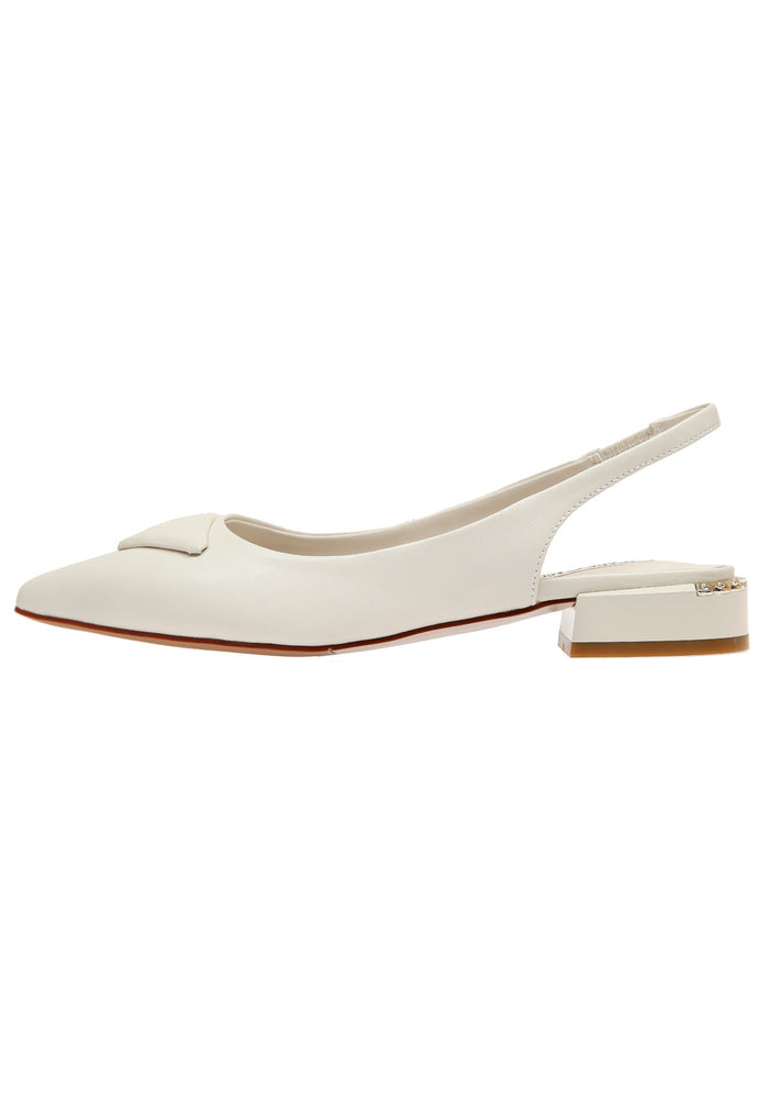 Pearl Slingback Pumps - Beige