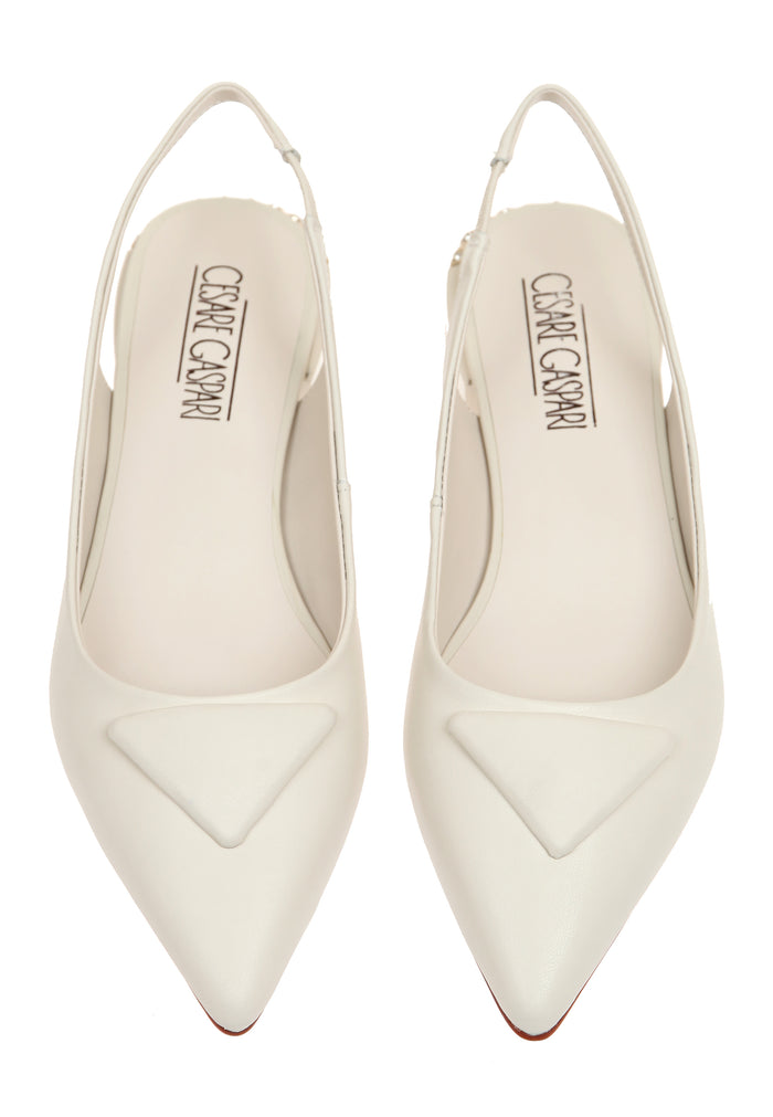 Pearl Slingback Pumps - Beige