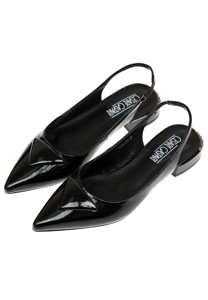 Pearl Slingback Pumps - Black