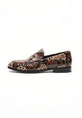 Penny Python Loafers – Brown