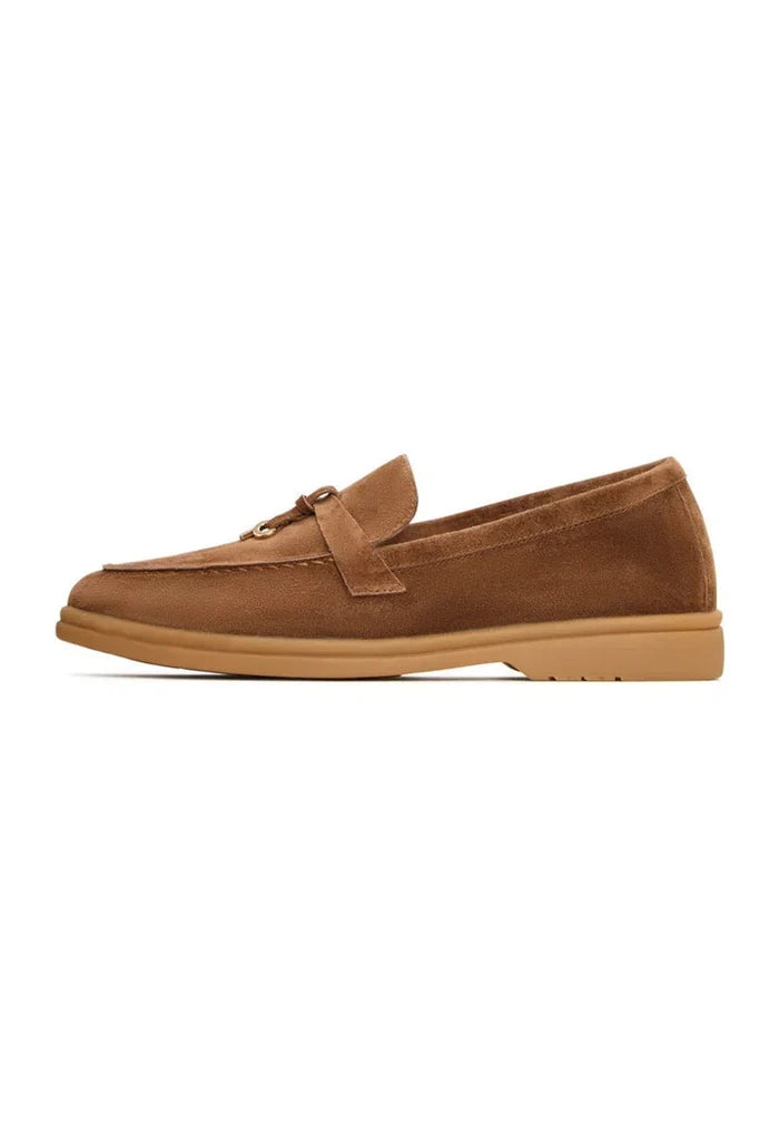Aurelia platform moccasins in brown, stylish women's footwear for fashion-forward looks.