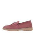 A stylish pair of pink platform moccasins by Aurelia Footwear, perfect for women who love fashion-forward footwear.