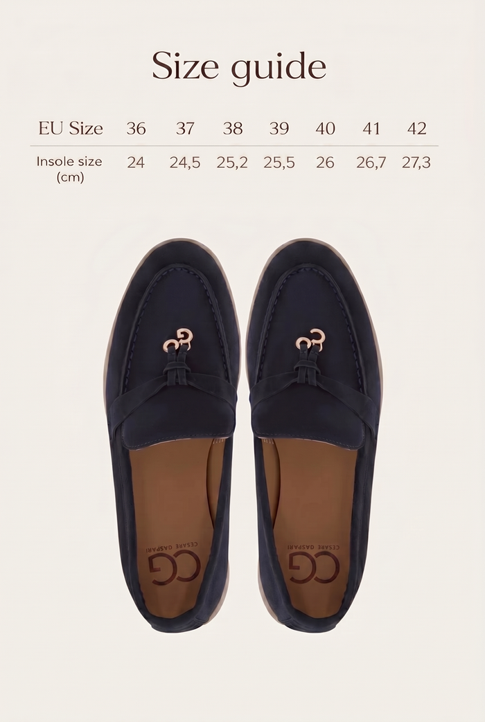 Platform Moccasins Aurelia - Navy Blue