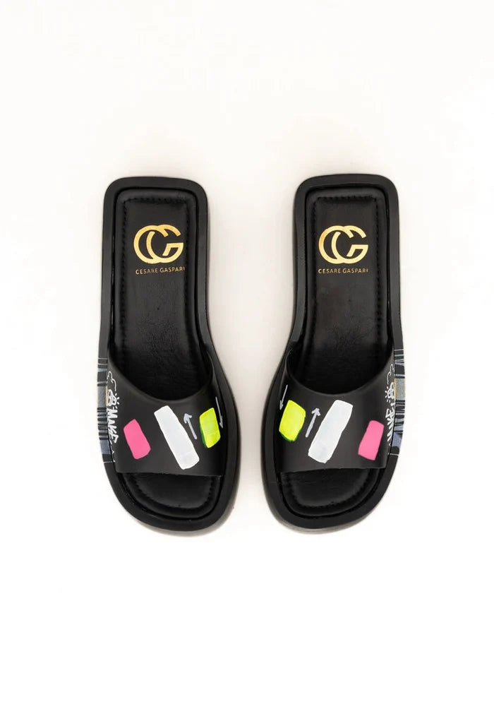 A stylish pair of black high heel mule shoes for women, a must-have in your collection of fashionable mules.