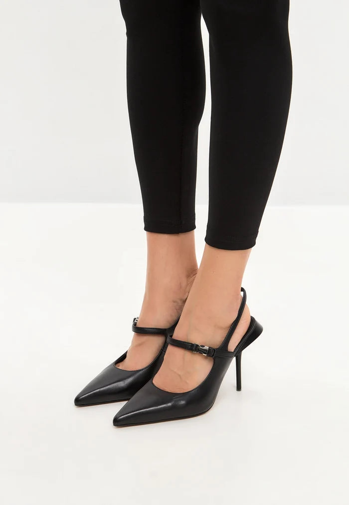 Pointed-Toe Slingback Heels