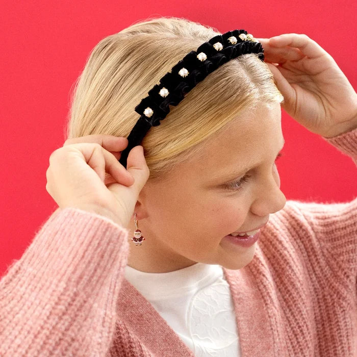 Pretty In Pearls Kids' Headband - Black
