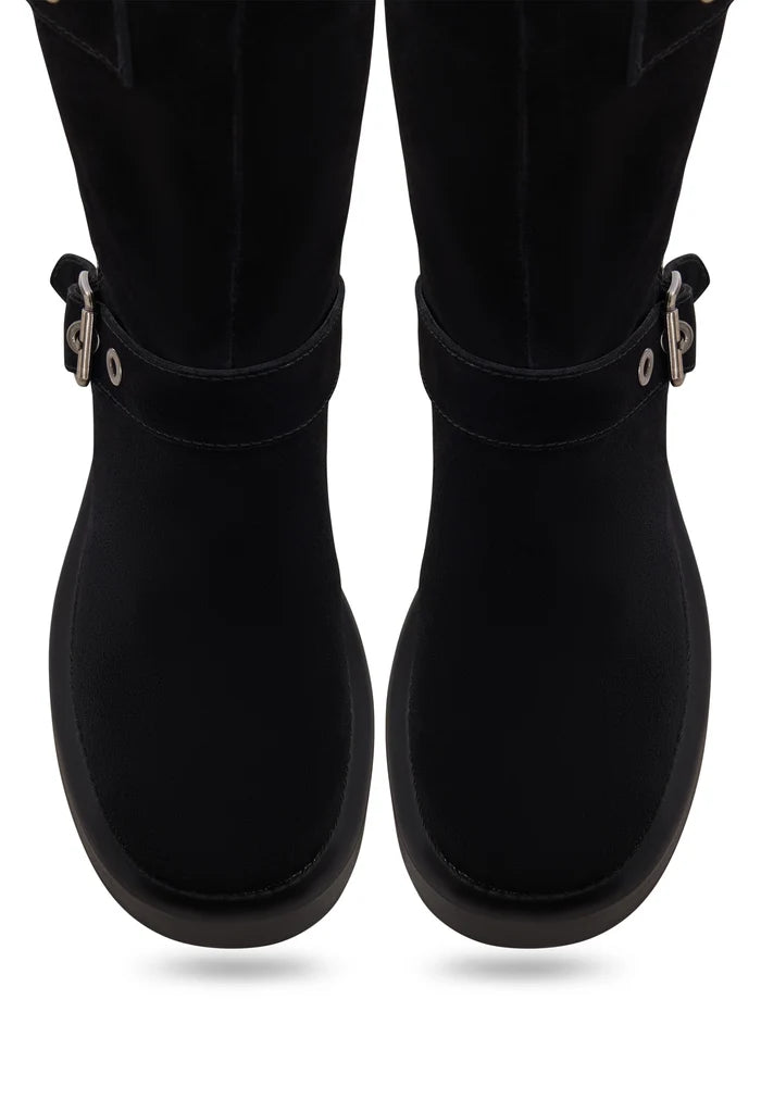 Rogue Buckle Moto Boot - Black