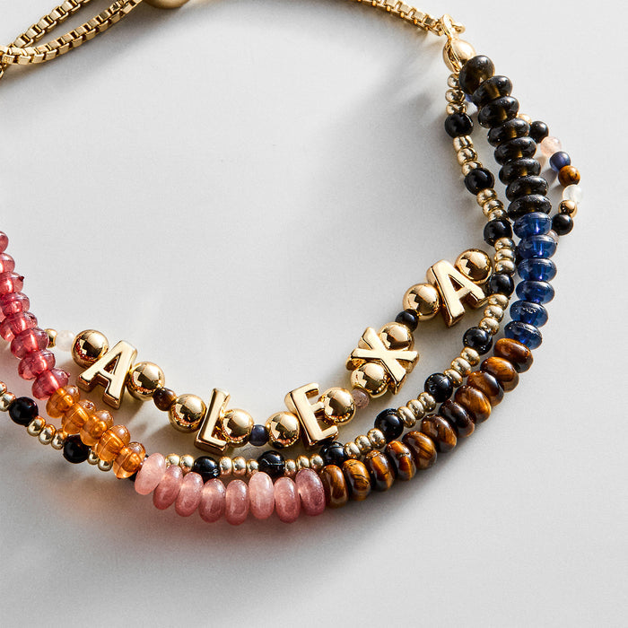 Rowan Semi-Precious Custom Layered Bracelet - Bali