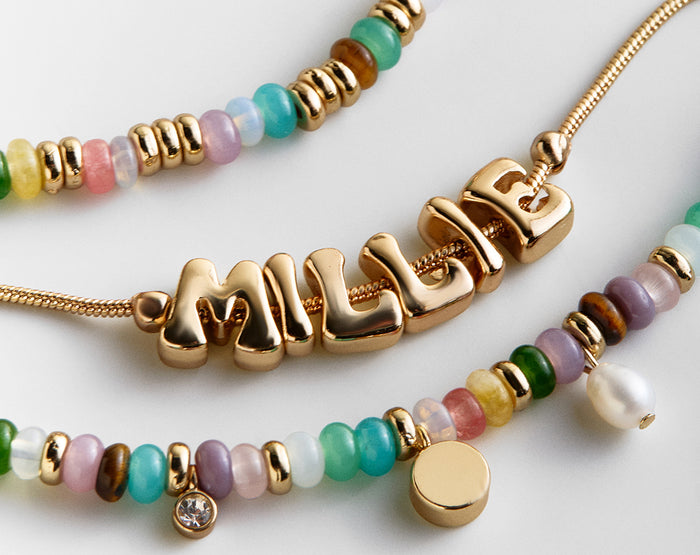 Rowan Semi-Precious Custom Layered Bracelet - Mykonos