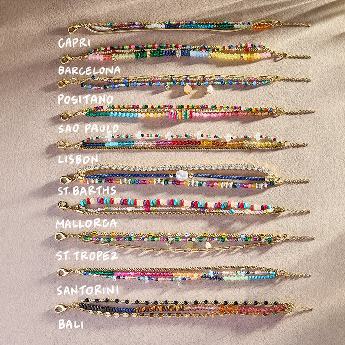 Rowan Semi-Precious Layered Bracelet - Bali