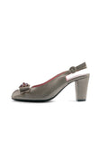 Royal Bloom Slingbacks - Grey