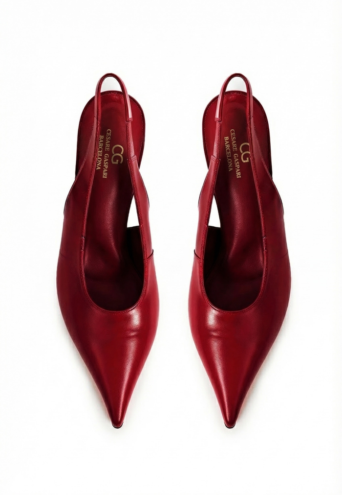 Scarlet Edge Slingback Heels – Bordeaux
