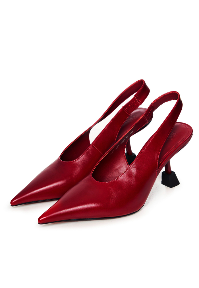 Scarlet Edge Slingback Heels – Bordeaux