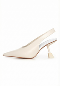 Scarlet Edge Slingback Heels – White
