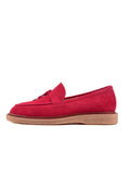 Scarlet Suede Tassel Loafers