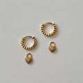 Scarlett Heart Huggie Hoops