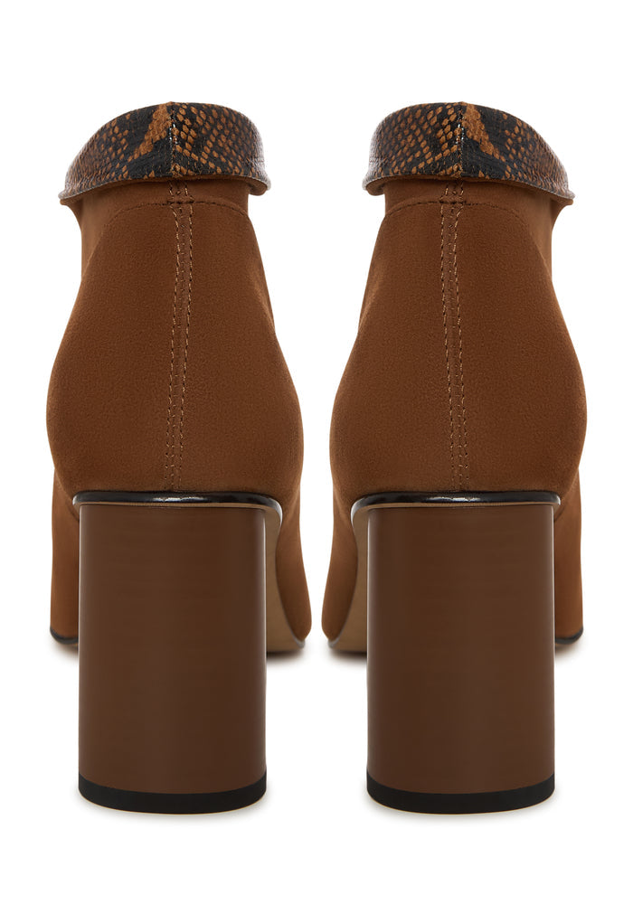 Sculpted High Vamp Ankle Shoe - Brown