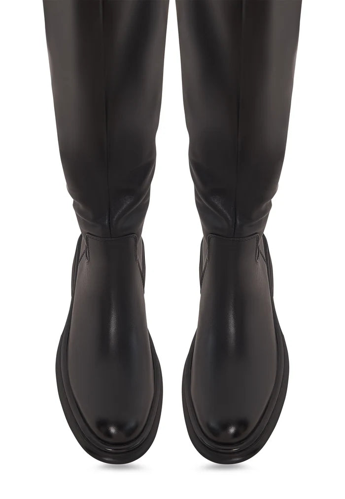 Sculpted Silhouette Riding Boot - Black
