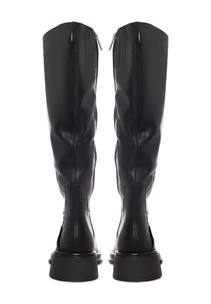 Sculpted Silhouette Riding Boot - Black