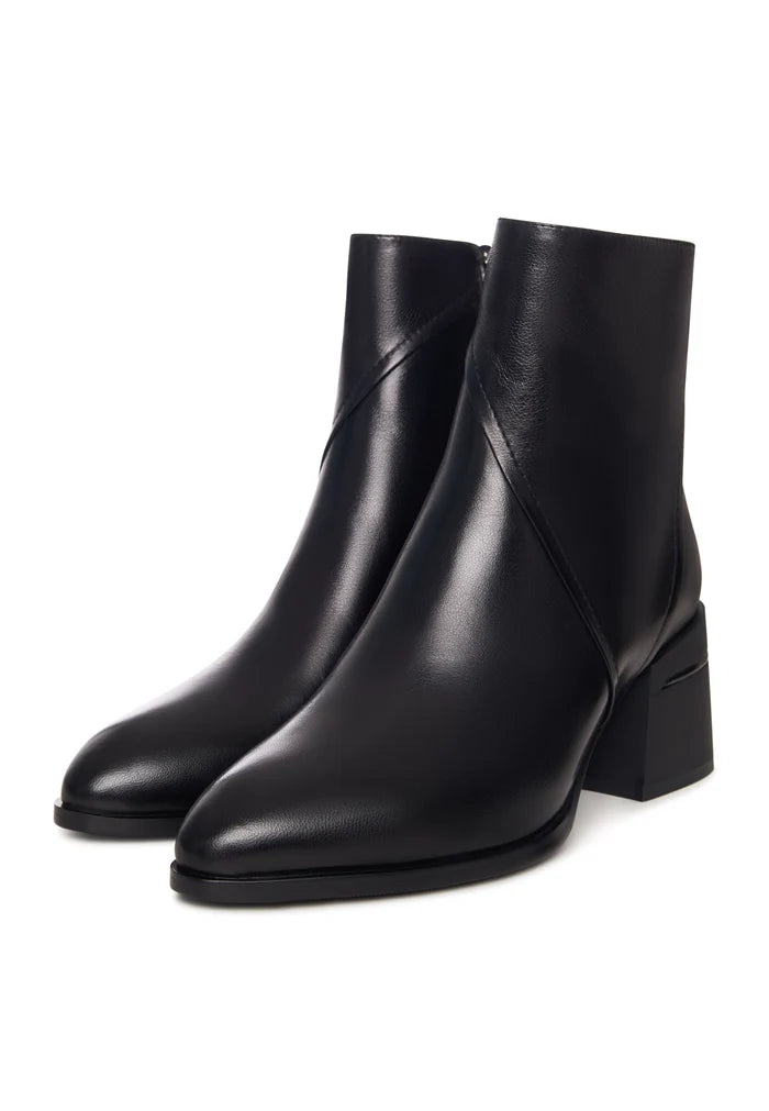 Sculpted Sophistication Ankle Boots - Black