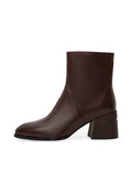 Sculpted Sophistication Ankle Boots - Dark brown