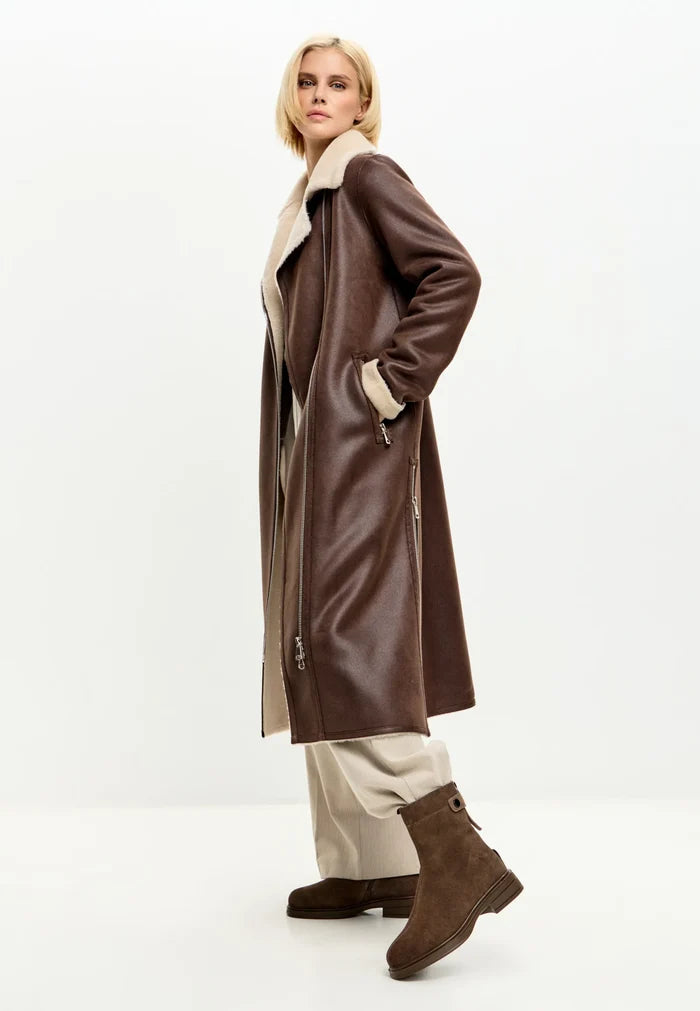 Sculpted Zip Boot - Brown