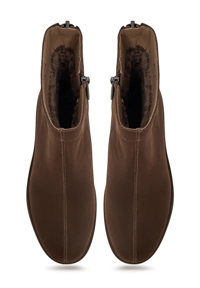 Sculpted Zip Boot - Brown