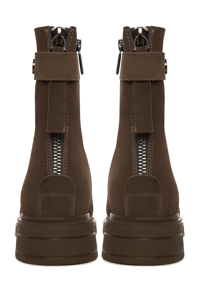 Sculpted Zip Boot - Brown
