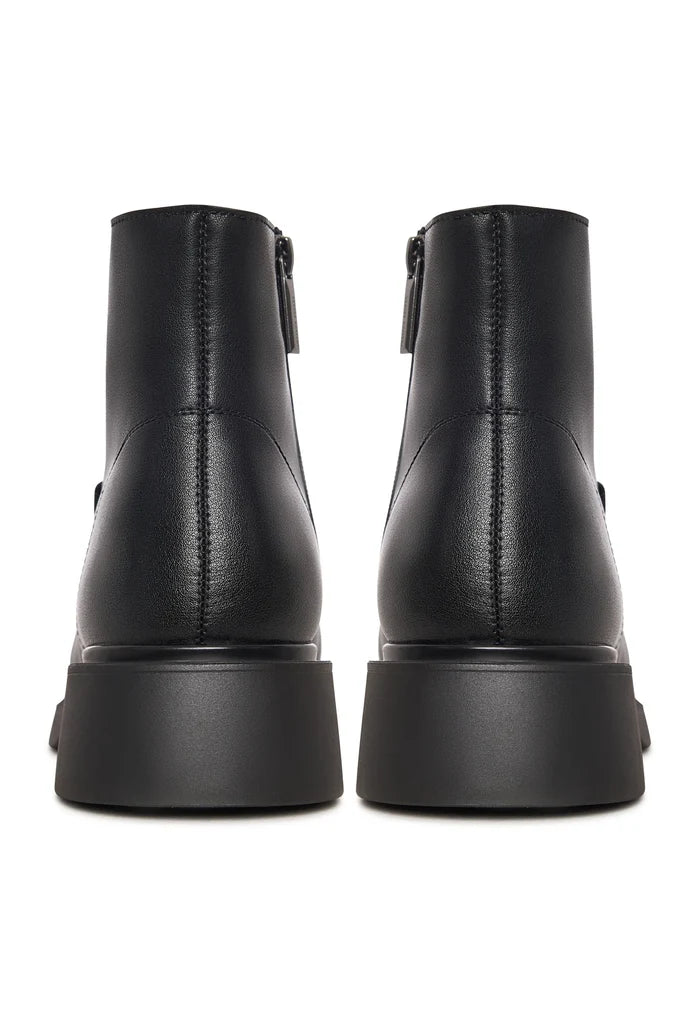 Sculpted Zip Loafer Boot - Black