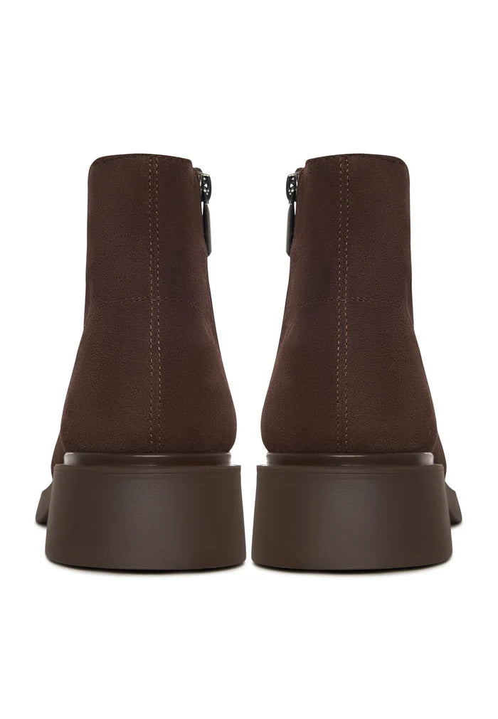 Sculpted Zip Loafer Boot - Brown