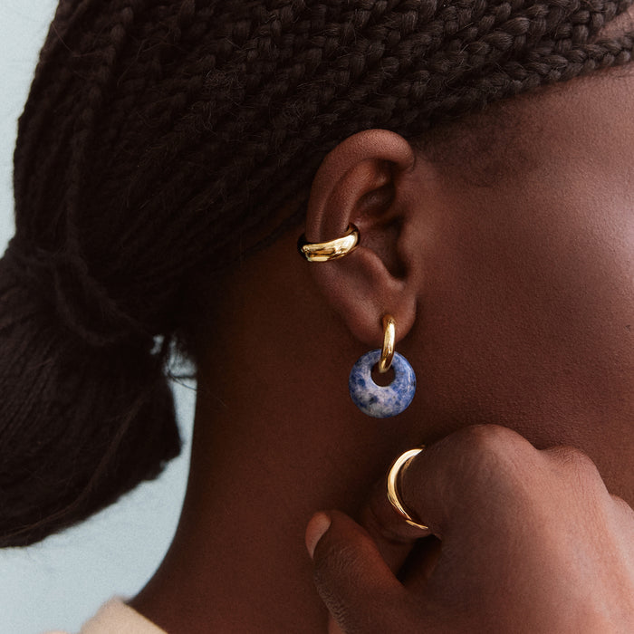 Shea Semi-Precious Drop Earrings - Lapis