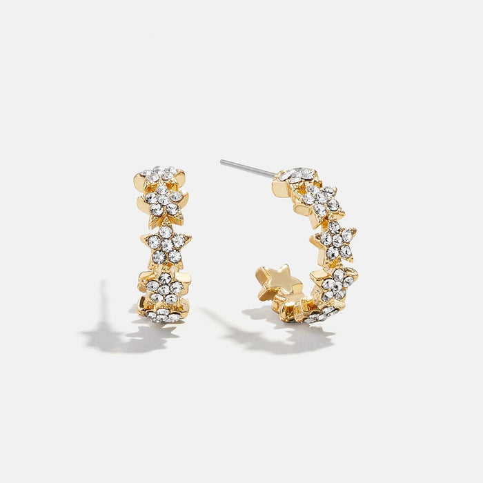 Shining Star Kids' Earrings - Gold/Pavé