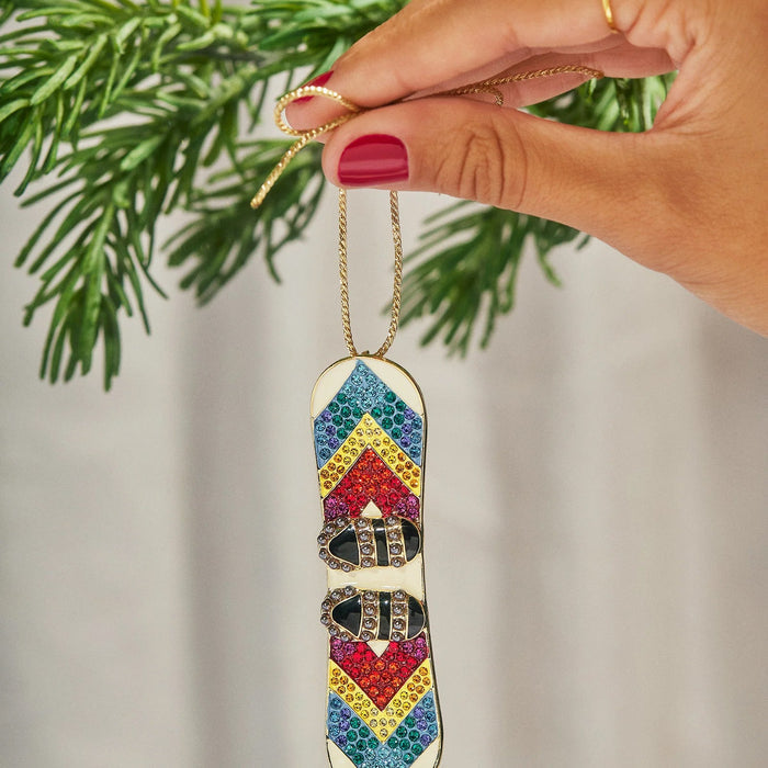 Shred The Season Snowboard Ornament - Snowboard