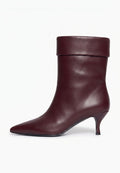 Sleek Stiletto Ankle Boots - Bordeaux