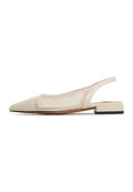 A chic pair of beige Cira slingback ballet pumps - perfect for a classic and classy look.