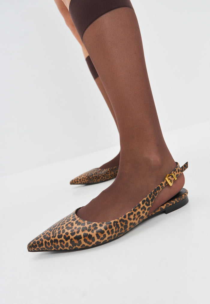 Slingback Ballet Pumps Sara - Leopard
