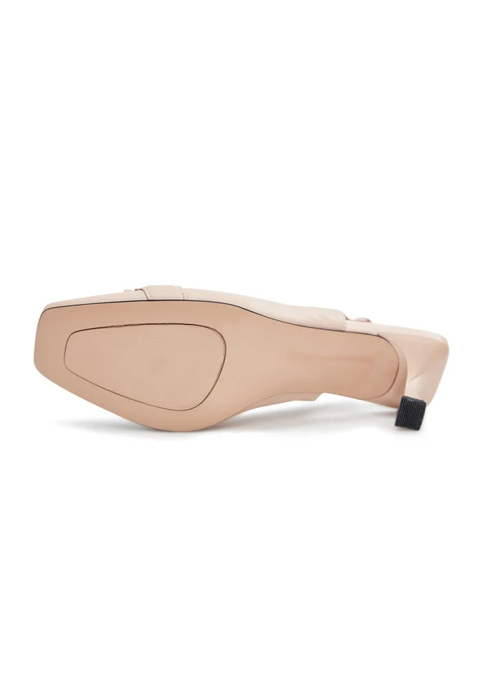 A chic and elegant pair of slingback kitten heel pumps for women, perfect for any occasion.
