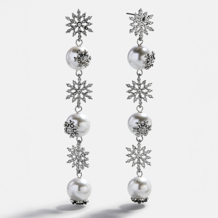 Snow And Behold Drop Earrings - Snowflake