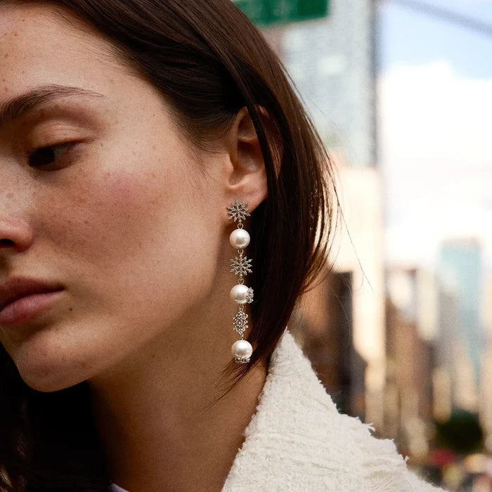 Snow And Behold Drop Earrings - Snowflake