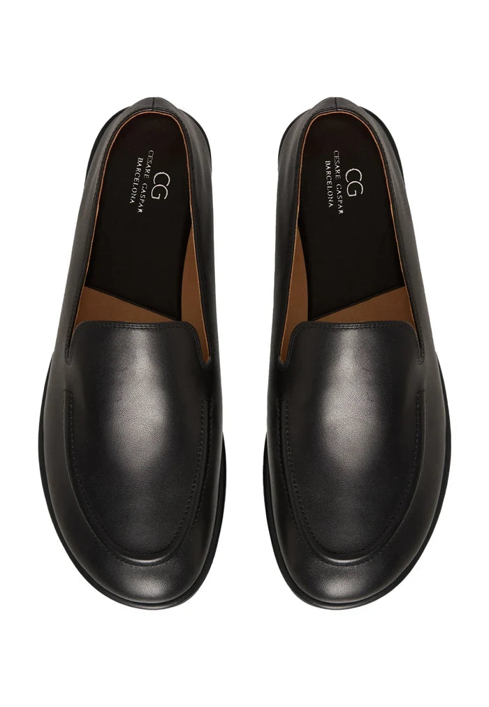 Soft Step Leather Loafers – Black