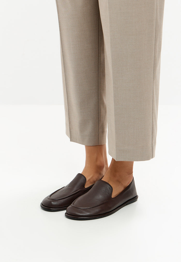 Soft Step Leather Loafers – Brown