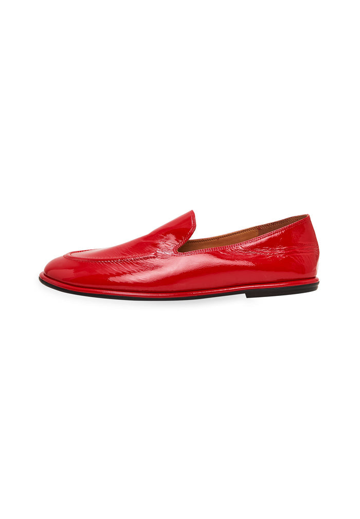 Soft Step Leather Loafers – Red