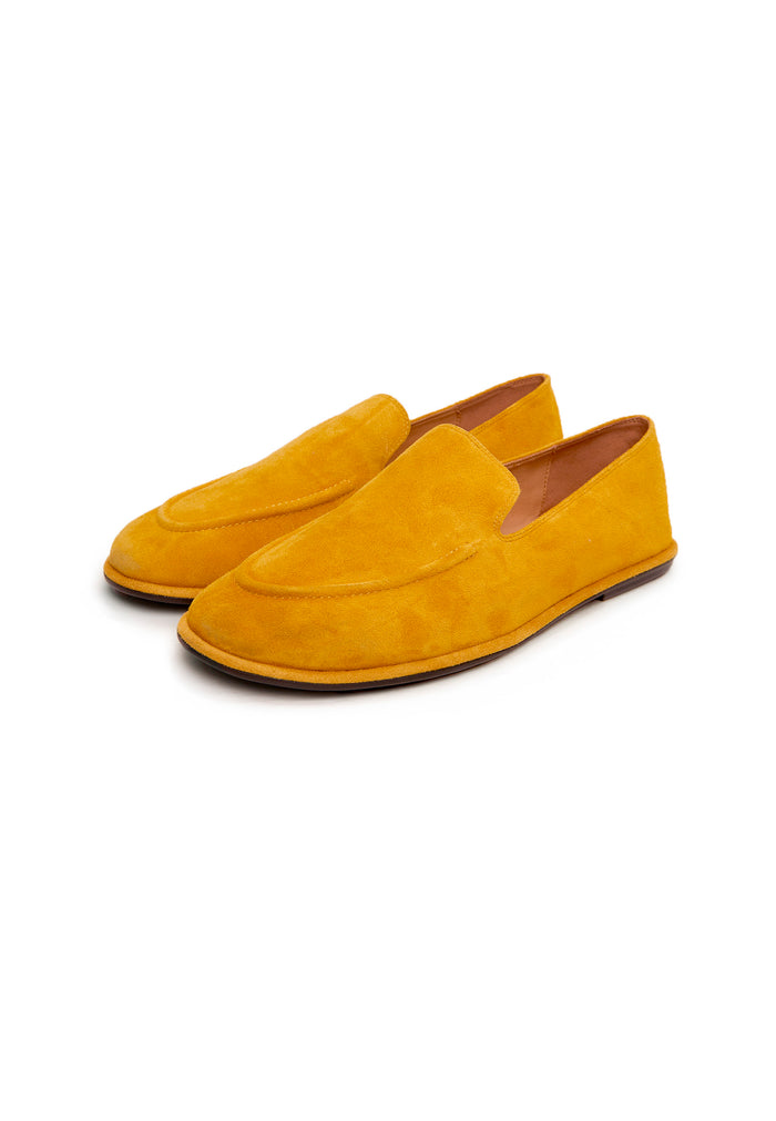 Soft Step Suede Leather Loafers – Yellow