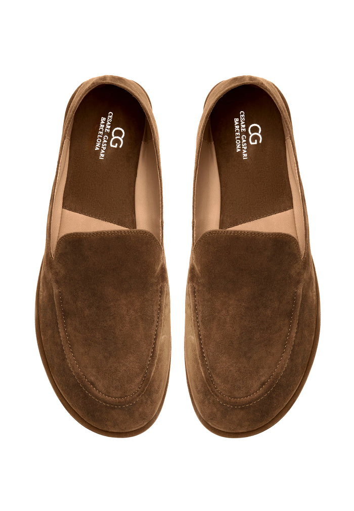 Soft Step Suede Loafers – Golden Brown