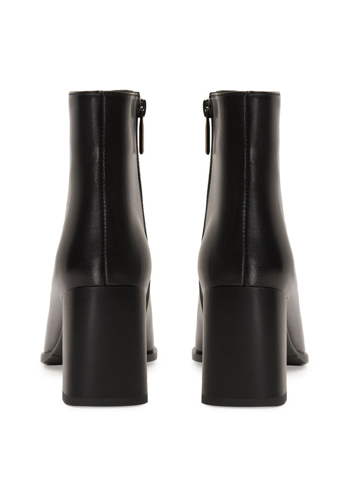Sophia Block Heel Ankle Boots - Black